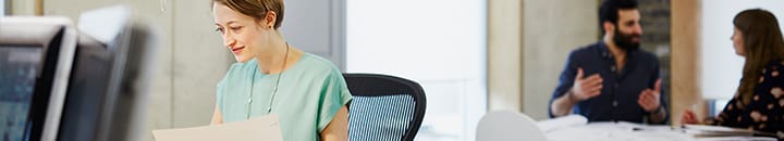 Woman working at desk
