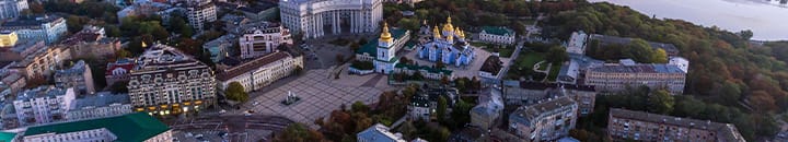 Kyiv, ukraine, city landscape from above