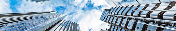 modern office building looking upwards