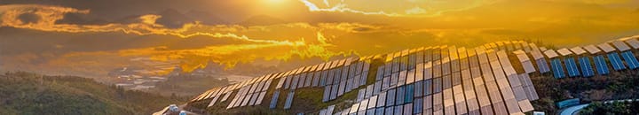 Solar pannels on top of hills
