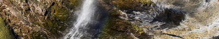 waterfall around cliff face