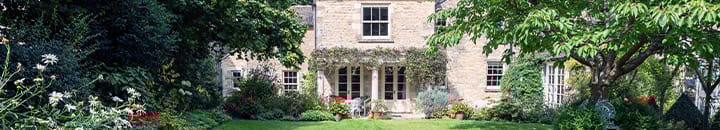 Back garden of a multi-million pound house