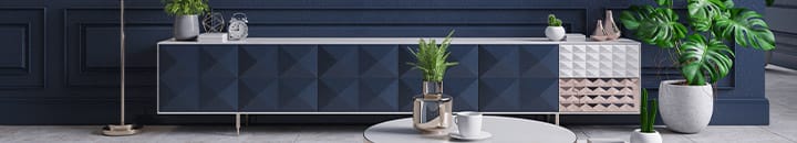 Contemporary side board in a lounge