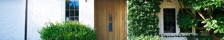 Front door of a countryside house
