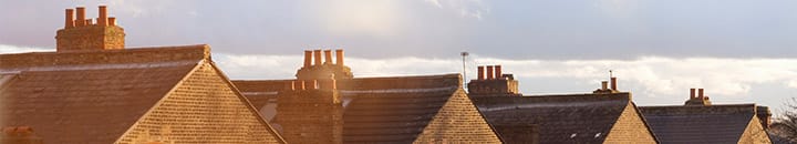 Row of houses roof tops