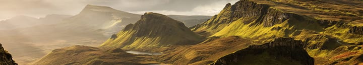 Rugged countryside with hills