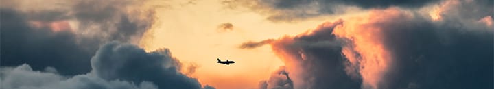 Plane in the middle of a storm