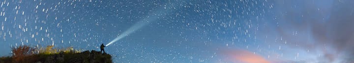 Stars rotating in sky to leave affect