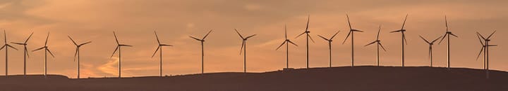 Wind turbines on hill