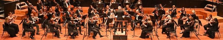 Conductor and an orchestra in Bournemouth