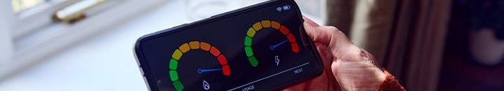 Person looking at their power supply app