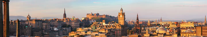 Edinburgh skyline panorama view
