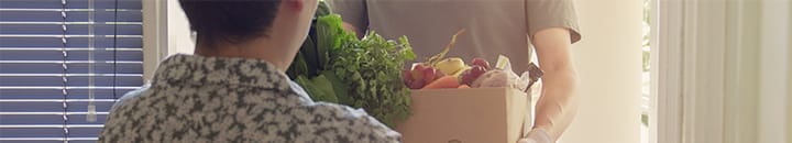 Food bank delivery being made