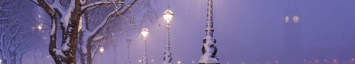 Winter scene at London South Bank