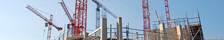 Cranes on abuilding site