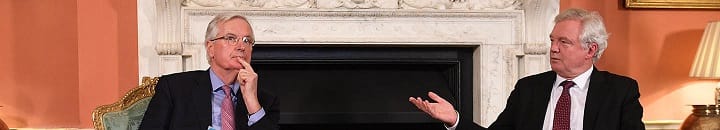 Michel Barnier and David Davis