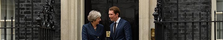 Theresa May meets Sebastian Kurz