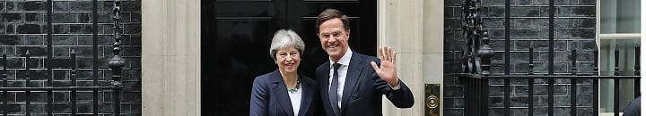 Theresa May and Mark Rutte
