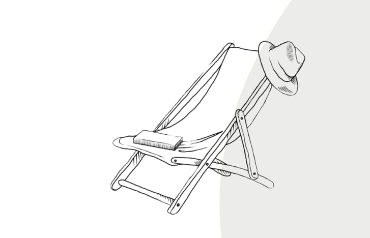 Graphic showing deckchair