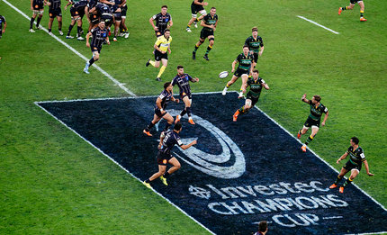 On the field action- Bordeaux Begles vs Northampton Saints
