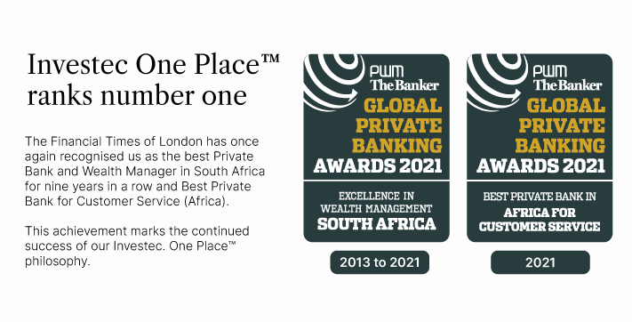 Investec One Place Ranks number one