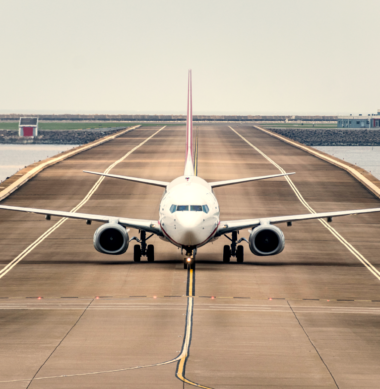 Airplane on the track