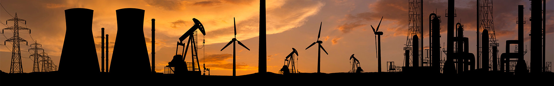 A mixture of energy sources from coal to wind and nuclear