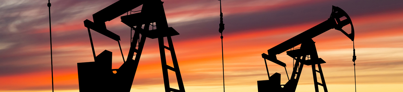 Oil pumps sunset