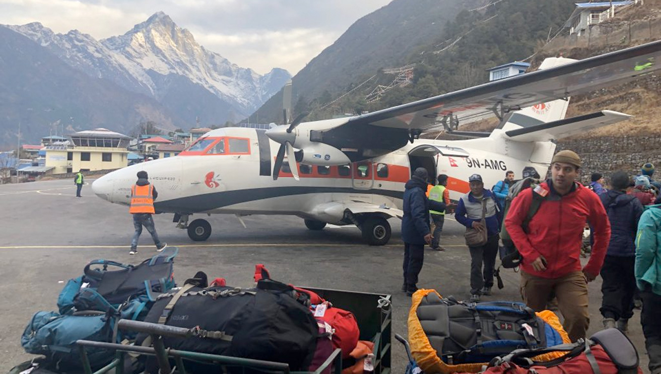 Touchdown in Lukla Airport