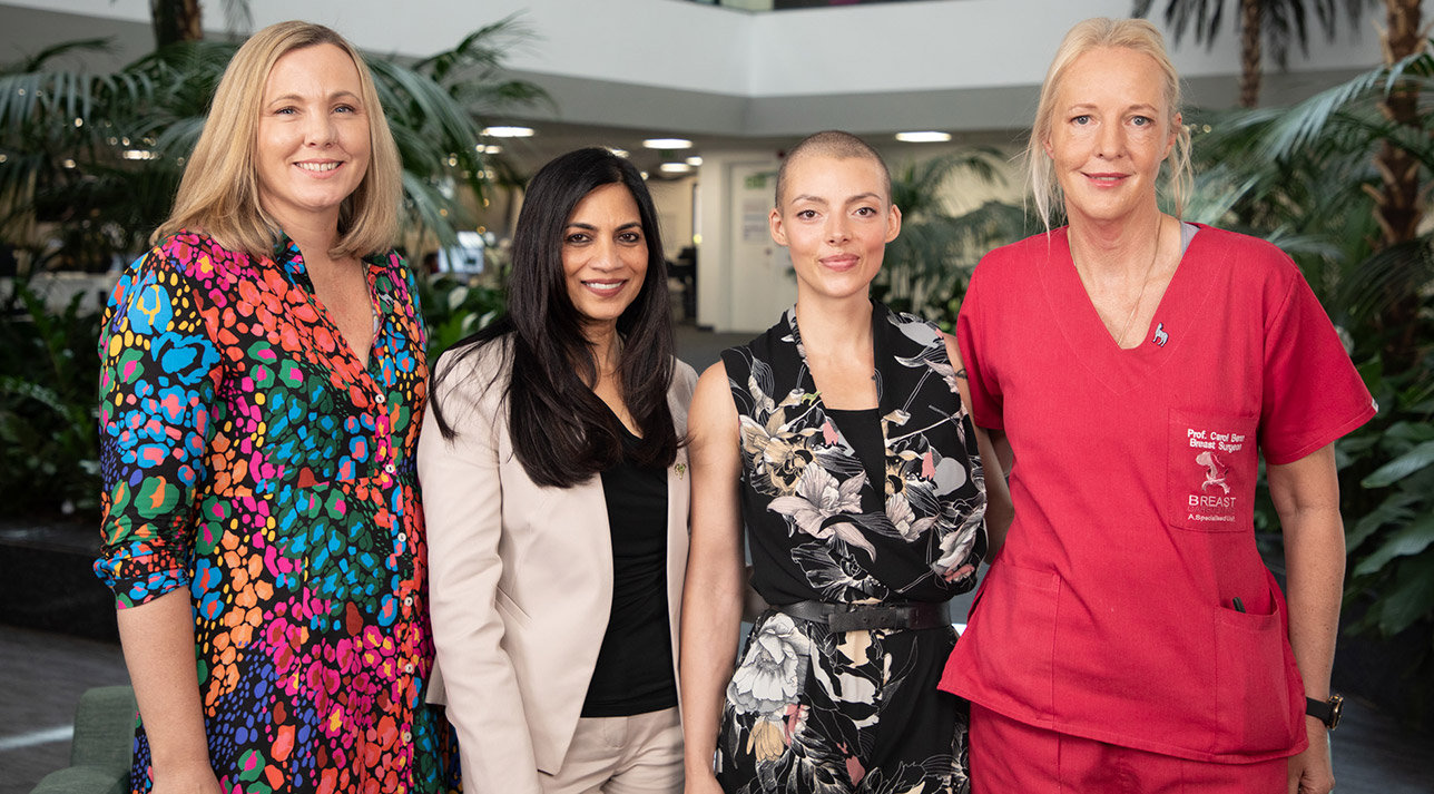 Pannelist - Ingrid Booth (far left), Kaylash Rama (left centre), Monica dos Santo (Right centre), Professor Carol Benn (far right)