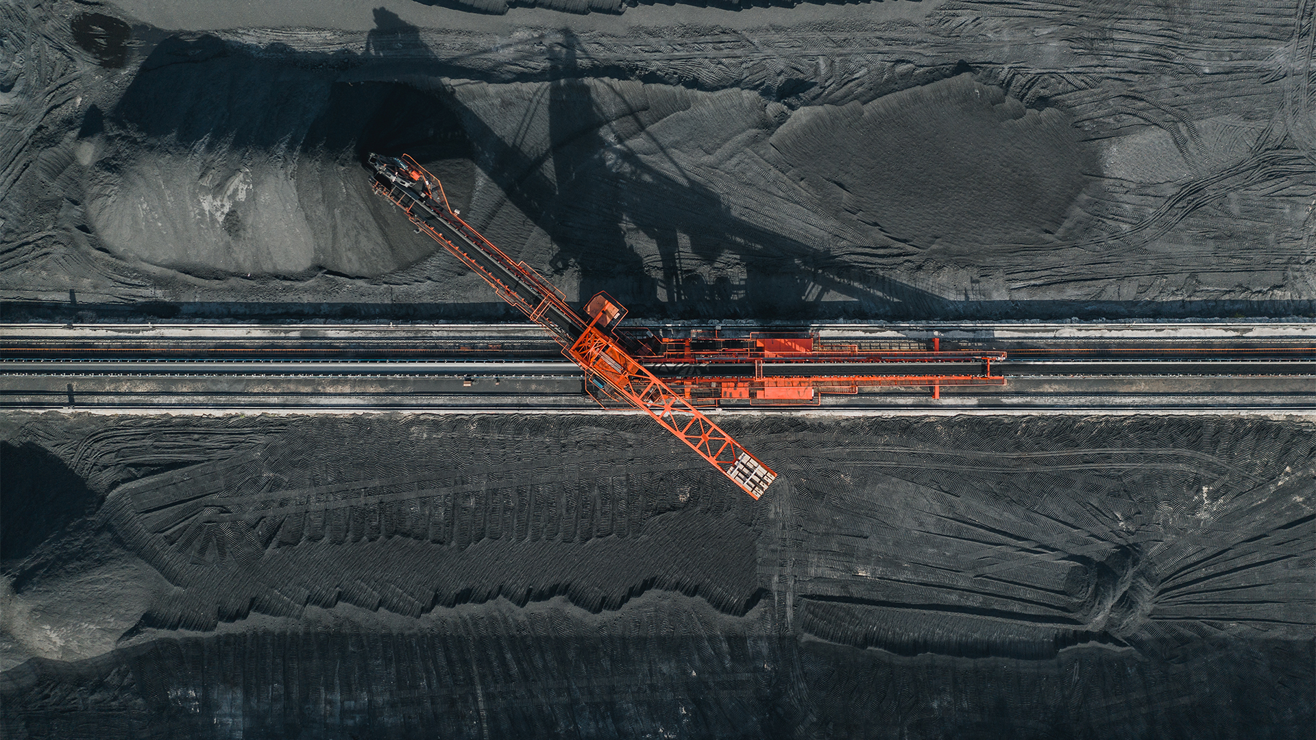 coal mine in Vietnam seen from overhead
