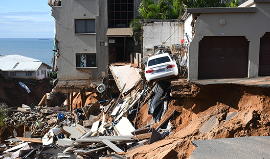 Durban flood damage