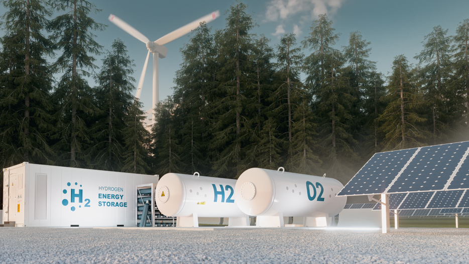 Hydrogen fuelling station powered by solar and wind energy