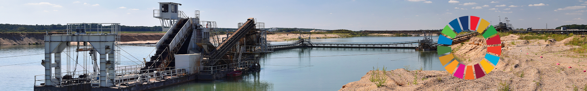 Mining of sand and gravel with a dredge