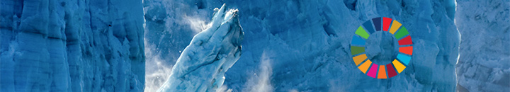 Glacier's splitting and collapsing into the ocean