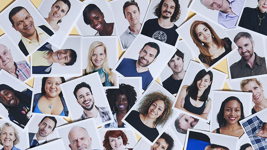 Photograph collage of faces