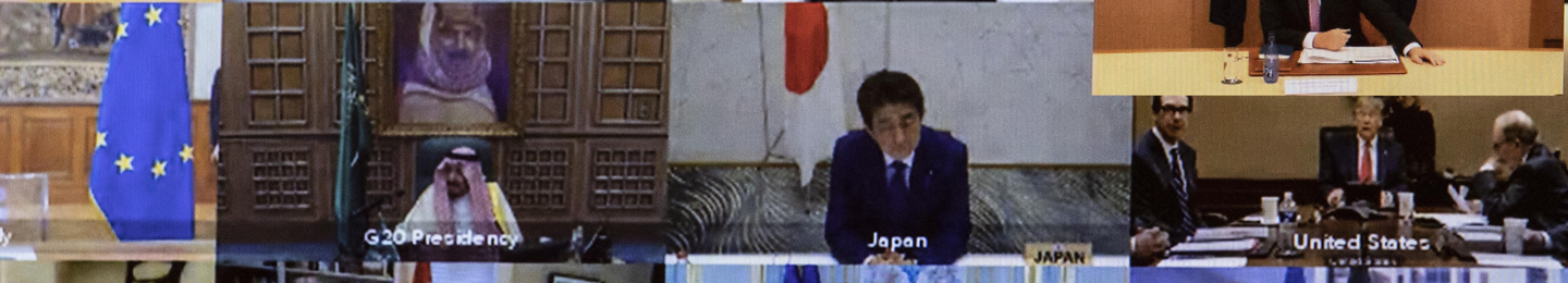 World leaders on a video conference