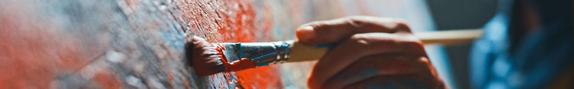 Paintbrush on canvas