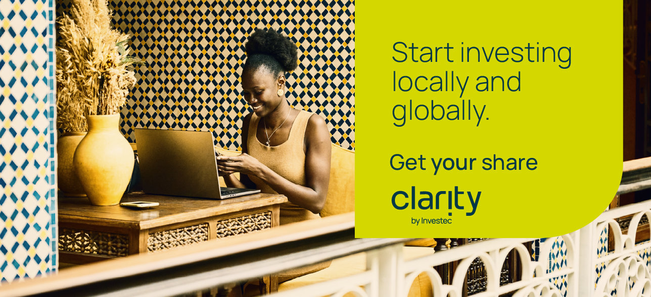 Clairty banner: Start investing locally and globally. Get your share