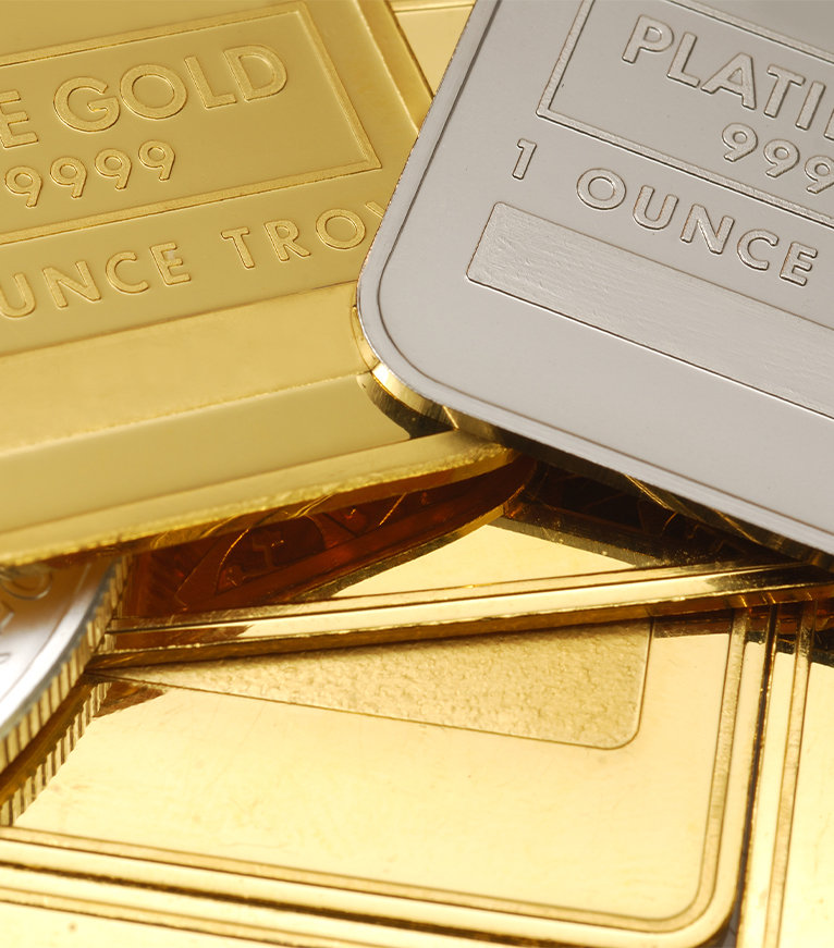 Gold and platinum bars