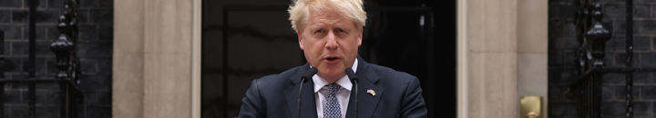 Boris Johnson resigns outside 10 Downing Street