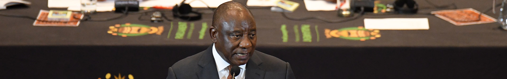 President Ramaphosa speaking at a State Of The Nation Address (SONA) at Parliament