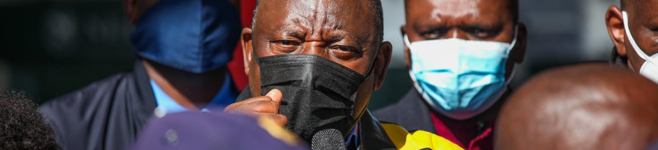 President Ramaphosa in mask