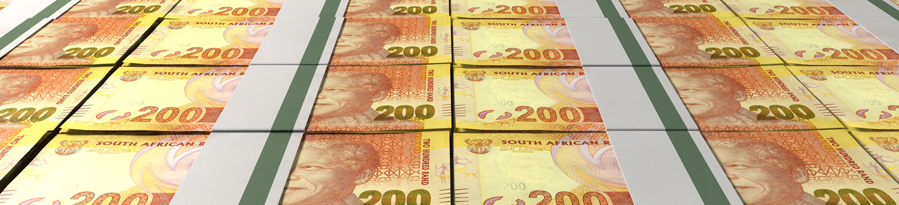 Rand notes being printed