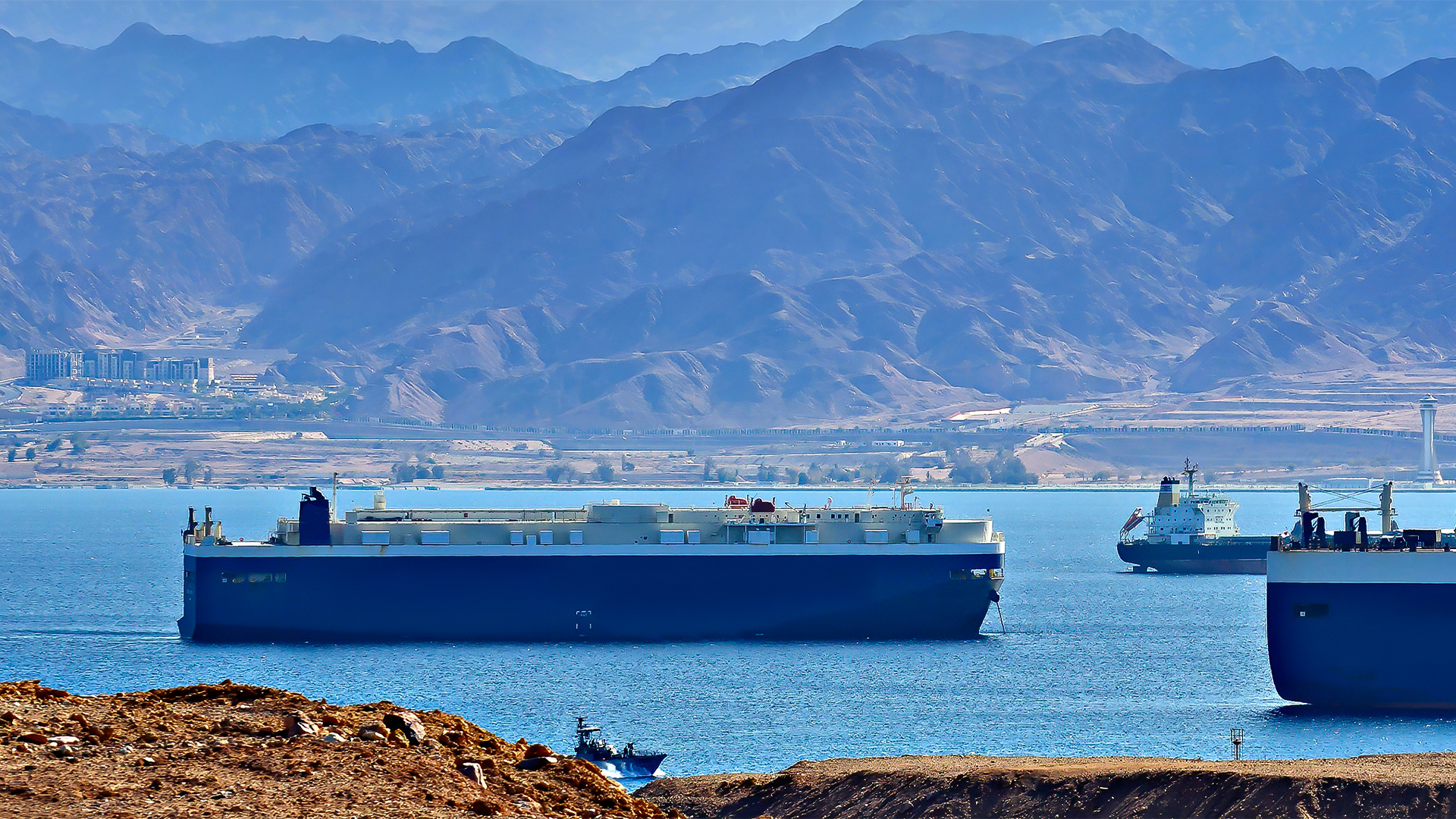 View on the harbor of the Red Sea