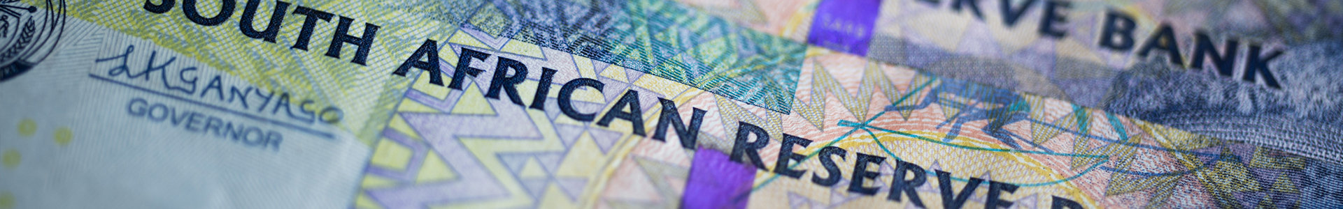 South African physical currency close up