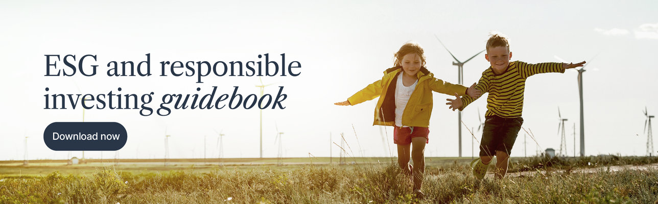 ESG and responsible investing guidebook download banner