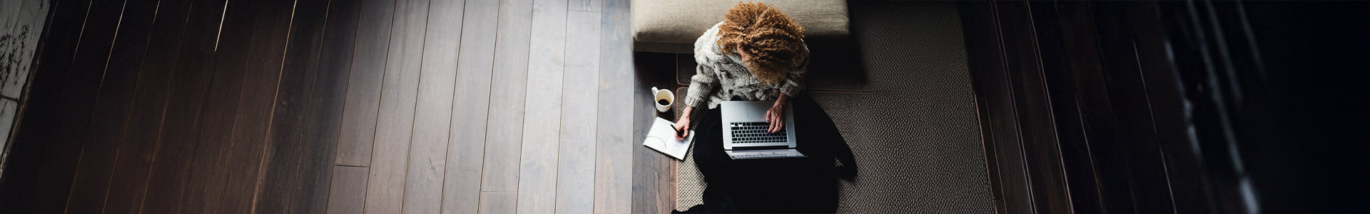 Female working on her laptop