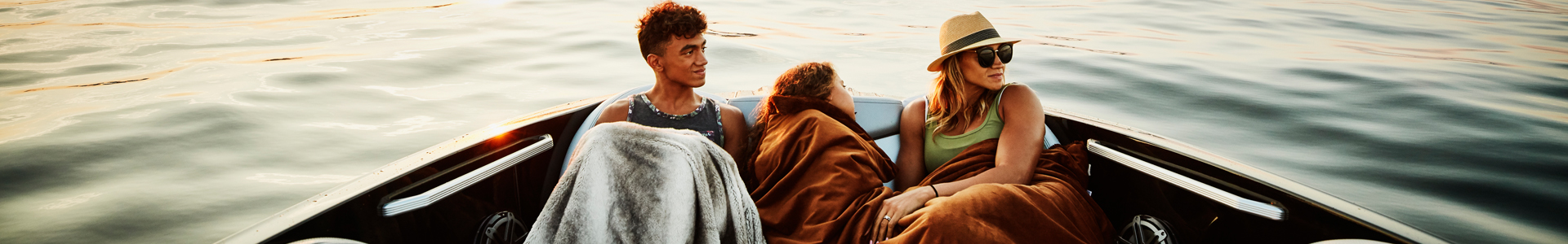 Family on a boat