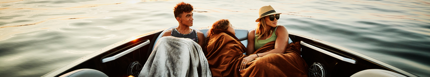 Family on a boat